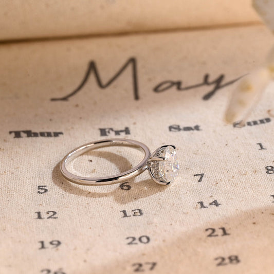 Stunning 3.0 CT Oval Moissanite Engagement Ring with Hidden Halo Design 2