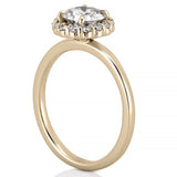 Stunning 0.50-1.50 CT Round Moissanite Engagement Ring With Halo Design 2