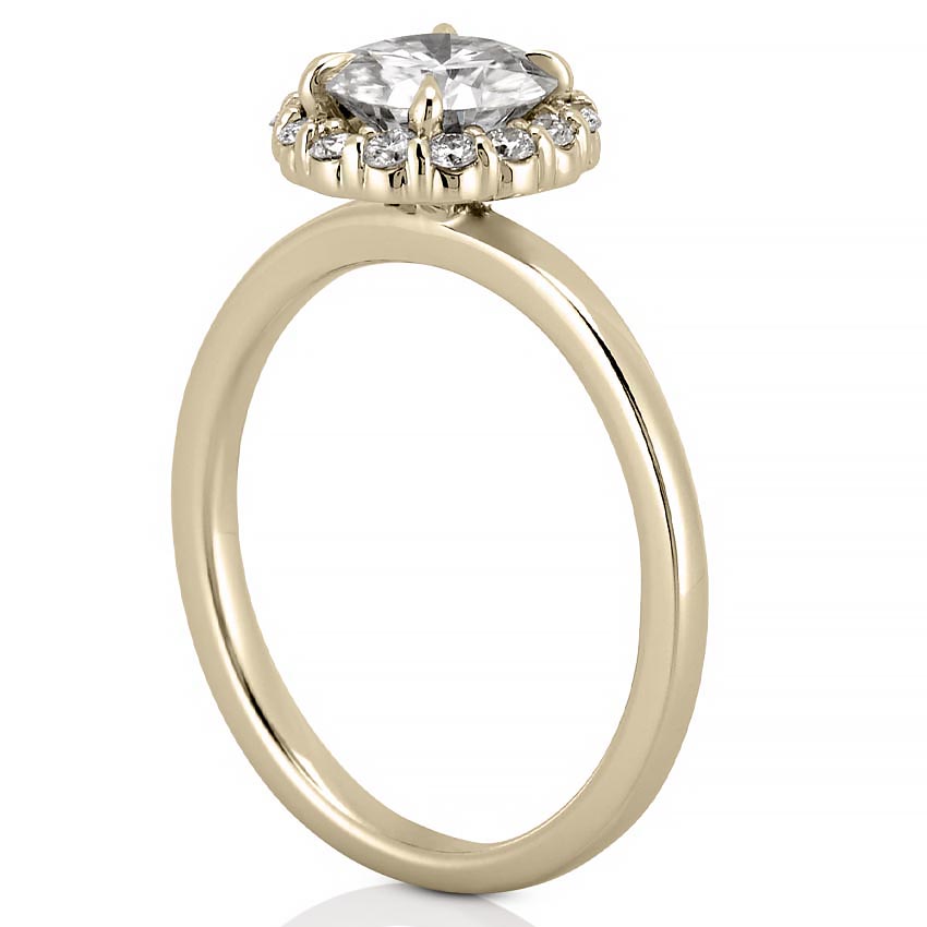 Stunning 0.50-1.50 CT Round Moissanite Engagement Ring With Halo Design 2