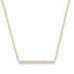 2.0 CT Round Moissanite Diamond Bar Pendant Necklace in Solid Gold 2