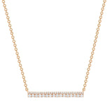 2.0 CT Round Moissanite Diamond Bar Pendant Necklace in Solid Gold 2