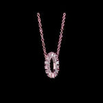 Round Cut Cubic Zirconia in 925 Sterling Silver Necklace 7