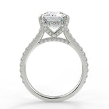 Stunning 2.40 CT Cushion Moissanite Engagement Ring with Hidden Halo & Pave Design 6