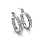 Round Cut Cubic Zirconia in 925 Sterling Silver Earrings 6