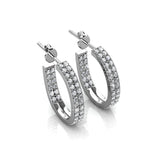 Round Cut Cubic Zirconia in 925 Sterling Silver Earrings 6