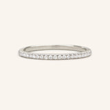 Stunning 0.3 TCW Round Moissanite Stones Full Eternity Wedding Band 2