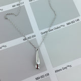 Round Cut Cubic Zirconia in 925 Sterling Silver Necklace 2