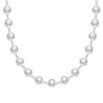 Round Moonstone Lab Made Diamond- June Birthstone Choker Necklace 7