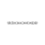 Stunning 0.1 TCW Round Moissanite Stones Half Eternity Wedding Bands 1