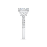 Stunning 3.0 CT Radiant Moissanite Engagement Ring in  Pave Design 3