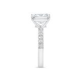 Stunning 3.0 CT Radiant Moissanite Engagement Ring in  Pave Design 3