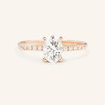 Stunning 1 CT Oval Moissanite Engagement Ring With Pave Design 4