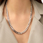 Round Cut Cubic Zirconia in 925 Sterling Silver Necklace 4