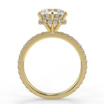 Stunning 2.0 CT Round Moissanite Engagement Ring with Double Hidden Halo & Pave Design 3