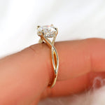 Stunning 2.0 CT Round Moissanite Engagement Ring with Hidden Halo Design 8