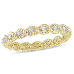 Round Cut Cubic Zirconia in 925 Sterling Silver Wedding Bands 4