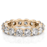 Stunning 3.75 CT Round Moissanite Stones Share Prongs Wedding Bands 1