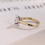 Stunning 1.0 - 2.0 CT Marquise Moissanite Engagement Ring Solitaire Style 10