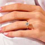 1.50 CT Round Cut Moissanite Bridal Ring Set with Round Wedding Bands 8