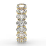 Stunning 2.50 TCW Oval Moissanite Stones Full Eternity Wedding Bands 2