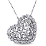 Round Cut Cubic Zirconia in 925 Sterling Silver Necklace 1
