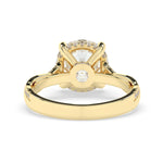 Stunning 3.0 CT Round Moissanite Engagement Ring with Hidden Halo & Twisted Pave Design 3