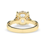 Stunning 3.0 CT Round Moissanite Engagement Ring with Hidden Halo & Twisted Pave Design 3