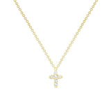 0.50 TCW Round Cut Moissanite Diamond Cross Pendant Necklace in Solid Gold 11