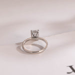 Stunning 1.0 - 2.0 CT Emerald Moissanite Engagement Ring With Hidden Halo & Pave Design 5
