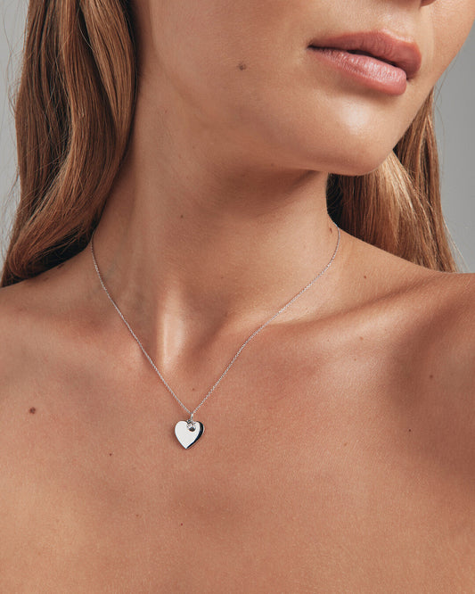 Round Cut Cubic Zirconia in 925 Sterling Silver Necklace 2