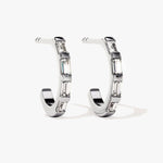 0.30 TCW Round Cut Moissanite Bar Hoops Earrings in Gold 3