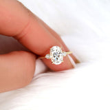 Stunning 2.5 CT Oval Moissanite Engagement Ring with Hidden Halo Design 8
