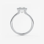 Princess Half Bezel Lab Grown Diamond Engagement Ring