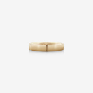 Classic Flat Men's Wedding Band in Solid Gold