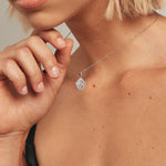 Round Cut Cubic Zirconia in 925 Sterling Silver Necklace 5