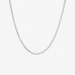 Round Cut Cubic Zirconia in 925 Sterling Silver Necklace 1