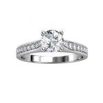 Round Cut Channel Setting Cubic Zirconia in 925 Sterling Silver Ring 1