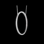 Round Cut Cubic Zirconia in 925 Sterling Silver Necklace 8