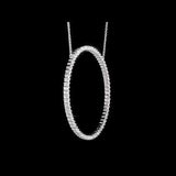 Round Cut Cubic Zirconia in 925 Sterling Silver Necklace 13