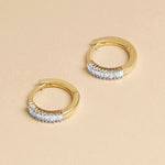 1.0 TCW Baguette Cut Moissanite Huggies Earrings in Gold 8