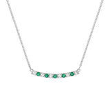 2 CT Round Emerald Lab Made Diamond-May Birthstone Necklace 9