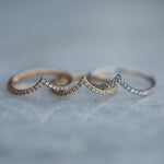 0.225 CT Round Curved CVD EF/VS Diamond Wedding Band 9