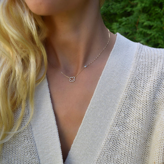 0.25 CT Round Aquamarine Lab Made Diamond- March Birthstone Necklace 2