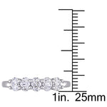 Round Cut Cubic Zirconia in 925 Sterling Silver Wedding Bands 2