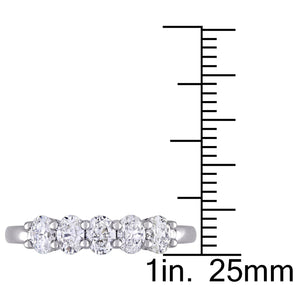 Round Cut Cubic Zirconia in 925 Sterling Silver Wedding Bands