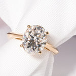Stunning 3.0 CT Oval Cut Moissanite Engagement Ring with Solitaire Design 5