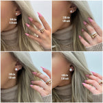 Classic 1.0 TCW Round Cut Moissanite Stud Earrings in Gold 4