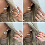 Classic 1.0 TCW Round Cut Moissanite Stud Earrings in Gold 4