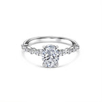 Stunning 1.5 CT Oval  Moissanite Engagement Ring with Pave Design 1