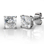 Round Cut Cubic Zirconia in 925 Sterling Silver Earrings 1